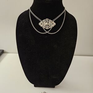 Stainless Steel Necklace With Filigree